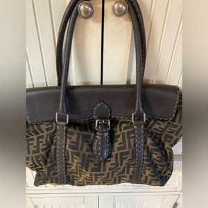 Vintage Fendi brown Zucca Linda satchel